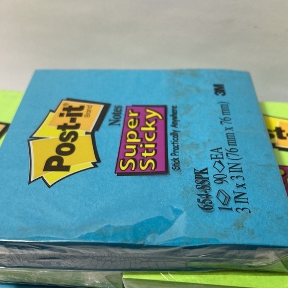 Post It Notes Super Sticky Blue Green 8 Packs - Picture 11 of 12